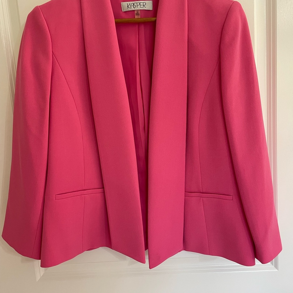Kasper Vibrant Pink Blazer and Dress - Picture 6 of 7